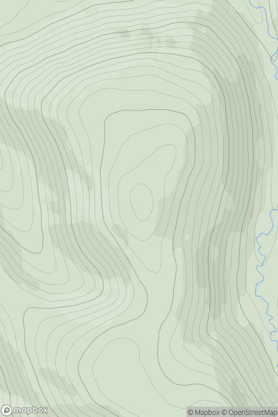 Thumbnail image for Hog Hill [The River Tweed to the English Border] showing contour plot for surrounding peak
